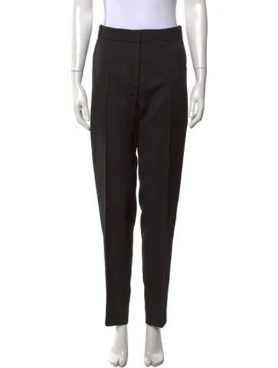 Pre-owned Pallas Wool Straight Leg Pants In Black