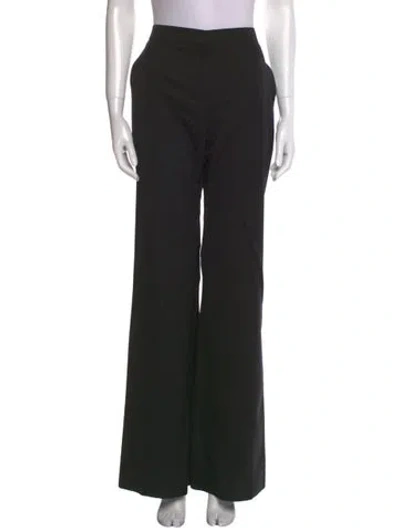 Pre-owned Pallas Wool Wide Leg Pants In Black