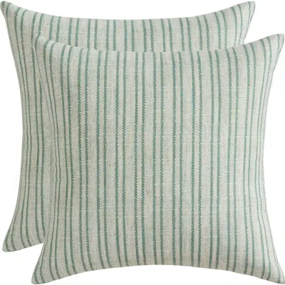 Palm Aire Cassia Set Of 2 Reversible Throw Pillows In Green