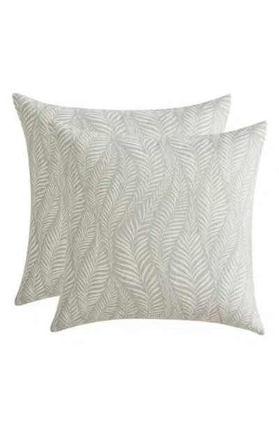 Palm Aire Owen Set Of 2 Reversible Throw Pillows In Sand