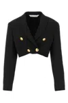 Palm Angels Black Polyester Blend Boyfriend Blazer In Black