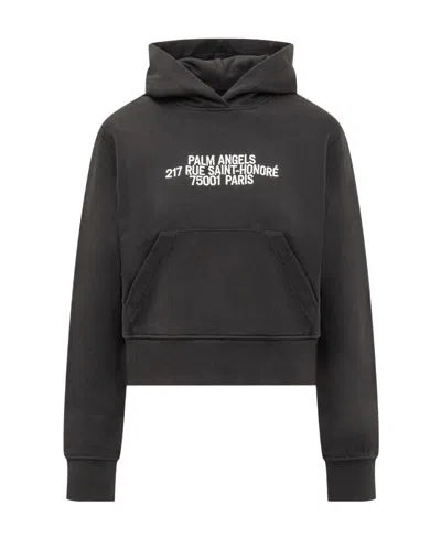 PALM ANGELS PALM ANGELS LOGO DETAILED HOODIE