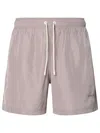 Palm Angels Logo Embroidered Drawstring Shorts In 百合
