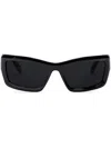 Palm Angels Adin Rectangular-frame Sunglasses In Black