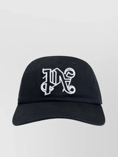 Palm Angels Adjustable Monogram Baseball Cap With Curved Brim