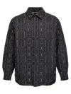 Palm Angels Quilted All Monogram Outerwear With Snap Buttons In Gray