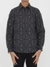 Palm Angels Quilted All Monogram Outerwear With Snap Buttons In Multi