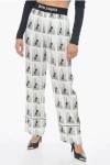 PALM ANGELS ALL-OVER LOGOED MIRAGE PAJAMA PANTS