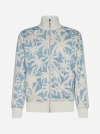 Palm Angels Blue & Off-white Palms Allover Track Jacket In Multi