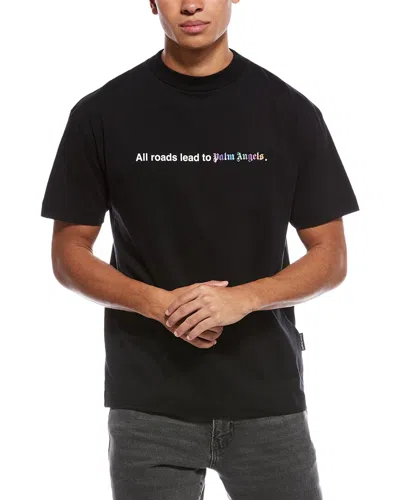 Palm Angels All Roads Classic T-shirt In Black
