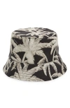 PALM ANGELS ALLOVER PALMS PRINT BUCKET HAT