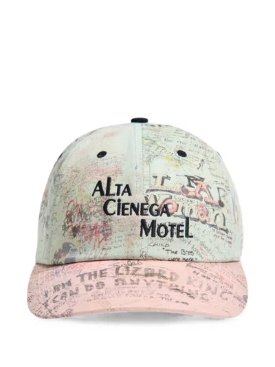 Palm Angels Alta Cienega Embroidered Baseball Cap In White
