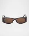Palm Angels Angel Cat-eye Embossed Logo Sunglasses In Brown