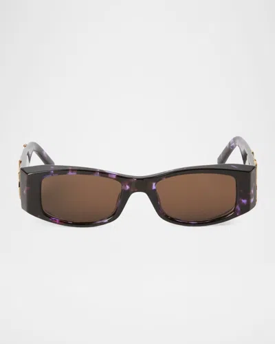 Palm Angels Angel Cat-eye Embossed Logo Sunglasses In 3464 Purple Purple
