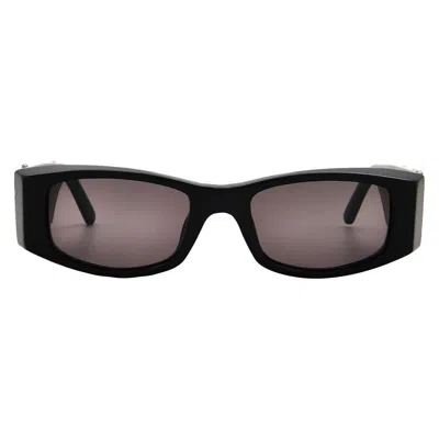 Palm Angels Angel Dark Grey Rectangular Unisex Sunglasses Peri007 1007 51 In Black