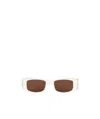 Palm Angels Angel Rectangle-frame Sunglasses In Brown