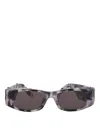 Palm Angels Rectangular Shell Frame Sunglasses In Black
