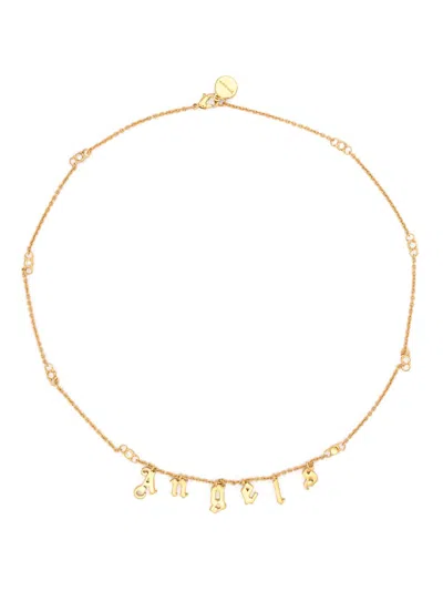 PALM ANGELS ANGELS LOGO NECKLACE
