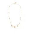 Palm Angels Rhinestone Angels Necklace In Yellow