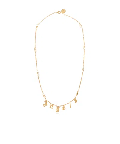PALM ANGELS PALM ANGELS ANGELS LETTERING CHARMS NECKLACE