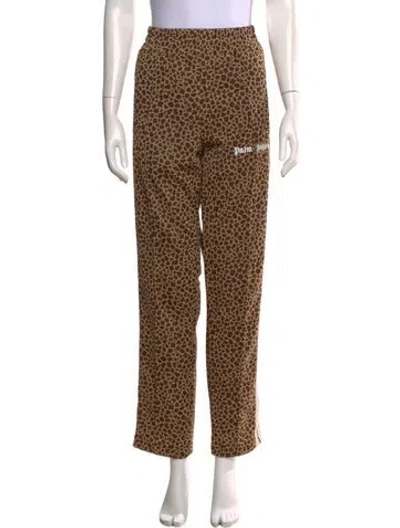 Pre-owned Palm Angels Animal Print Straight Leg Pants W/ Tags In Neutral