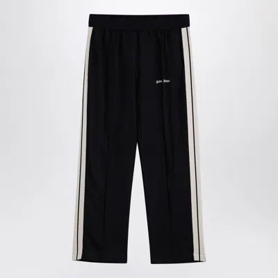 PALM ANGELS ANTHRACITE GREY LINEN SPORTS TROUSERS