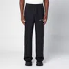 Palm Angels Anthracite Grey Linen Sports Trousers In Grey