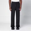 Palm Angels Anthracite Grey Linen Sports Trousers In Grey