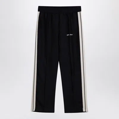 Palm Angels Linen Sports Trousers For Men In Gray