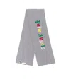 Palm Angels Appliqué Logo Scarf In Gray