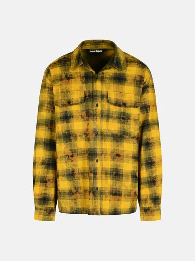 Palm Angels 'army Green' Cotton Blend Shirt