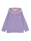 Palm Angels Graphic-print Jersey Hoodie In Purple