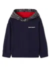 Palm Angels Logo-print Cotton Hoodie In Blau