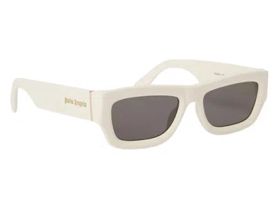 Pre-owned Palm Angels Auberry Sunglasses In White Dark Grey (peri048s24pla0010107)