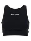 Palm Angels Black Training Crop Sport Top