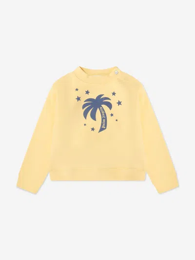 Palm Angels Baby Boys Stars Sweatshirt In Yellow