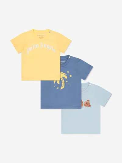 Palm Angels Baby Boys Tri-pack T-shirts Set In Multicoloured