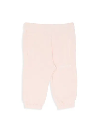Palm Angels Baby Girl's Logo Cotton Sweatpants In Salmon Pink White