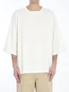 Palm Angels College Drop-shoulder Cotton T-shirt In White