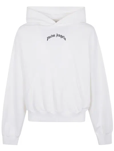 PALM ANGELS PALM ANGELS "BACK CURVED LOGO LOOSE" HOODIE CLOTHING