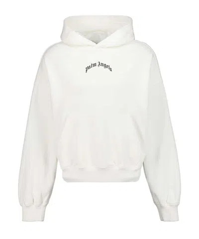PALM ANGELS PALM ANGELS BACK CURVED LOGO LOOSE HOODIE