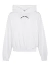 Palm Angels Oversized Hoodie With Drawstring Hood And Logo Accents In White