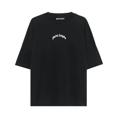 Pre-owned Palm Angels Back Curved Logo Over T-shirt 'black' | Men's Size Xs