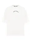 Palm Angels Relaxed-fit White T-shirt With Logo Print In White