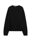 Palm Angels Back Curved Logo Sweater In Black