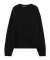 Palm Angels Back Curved Logo Sweater In Black