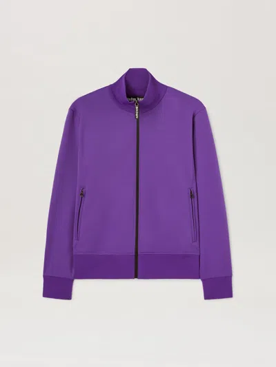 Palm Angels Curved Logo Track Jacket In Purple