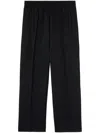 Palm Angels Back Curved Logo Track Pants In Black
