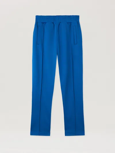 Palm Angels Back Curved Logo Track Pants In Blue