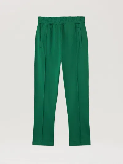Palm Angels Back Curved Logo Track Pants In Green